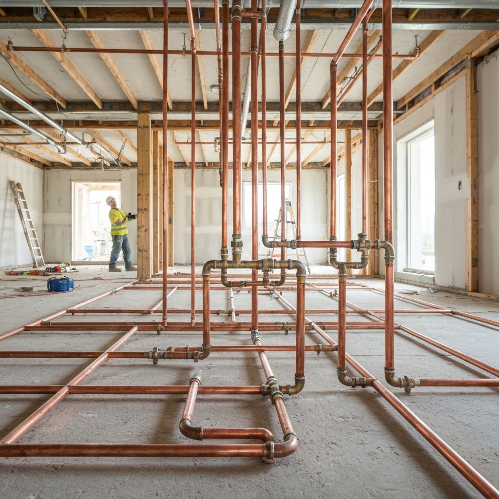 New build plumbing installation in Exeter